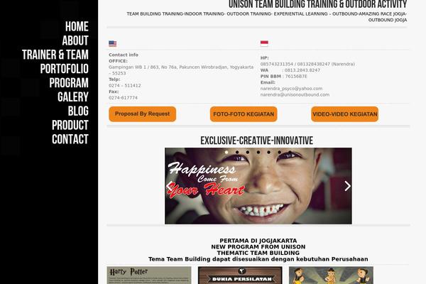 unisonoutbound.com site used Temptation-theme