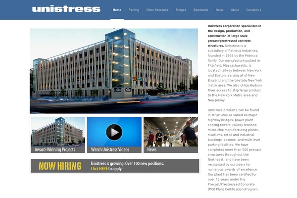 unistresscorp.com site used Incredible Wp