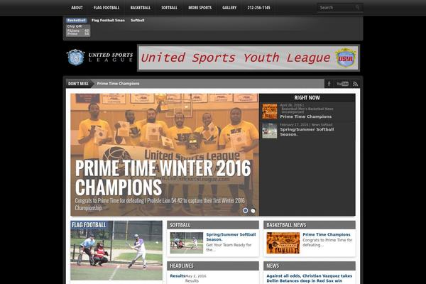 Gameday theme site design template sample