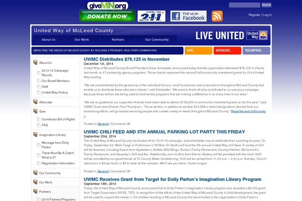 unitedwaymcleodcounty.org site used United-way