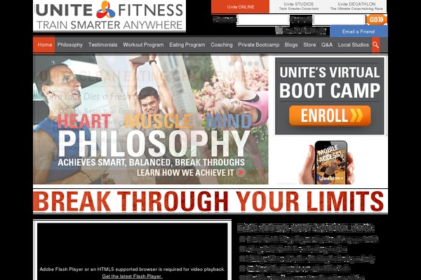 unitefitnessonline.com site used Organic_theme_ocean
