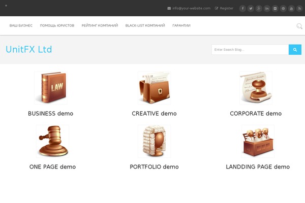 Hoxa theme site design template sample