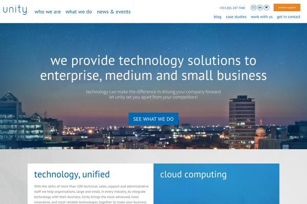 Unity theme site design template sample