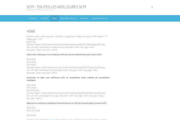 Ultimate theme site design template sample