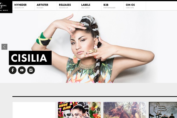 Universal theme site design template sample