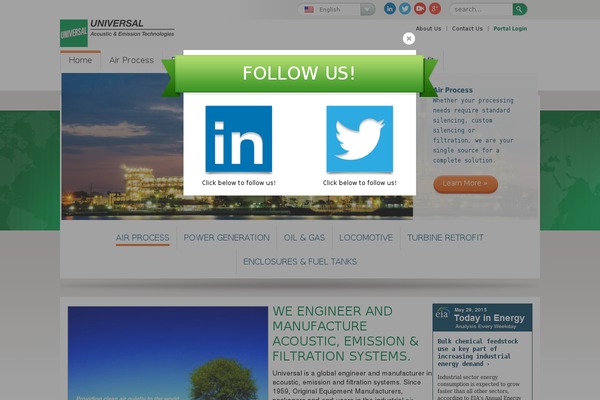 Universal theme site design template sample