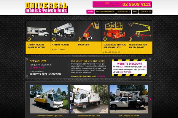 Universal theme site design template sample