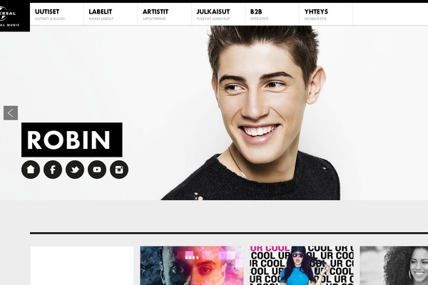 Universal theme site design template sample