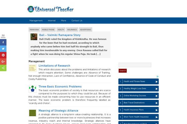 Magazine theme site design template sample