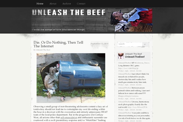 unleashthebeef.com site used Elegant Grunge