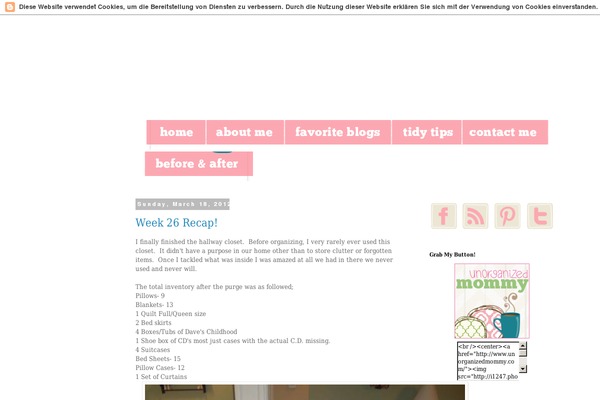 unorganizedmommy.com site used Org_junkie