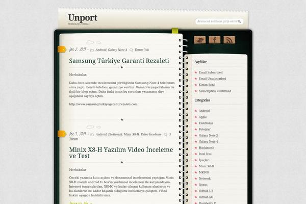 Diary theme site design template sample