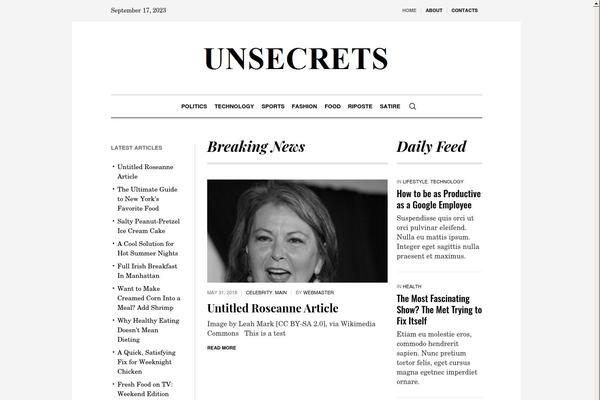The-newspaper theme site design template sample