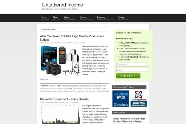 Catalyst theme site design template sample