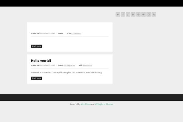Wpex-blogger theme site design template sample