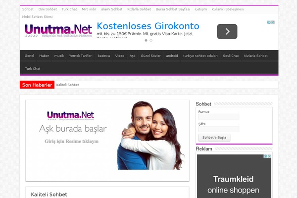 unutma.net site used Mavi