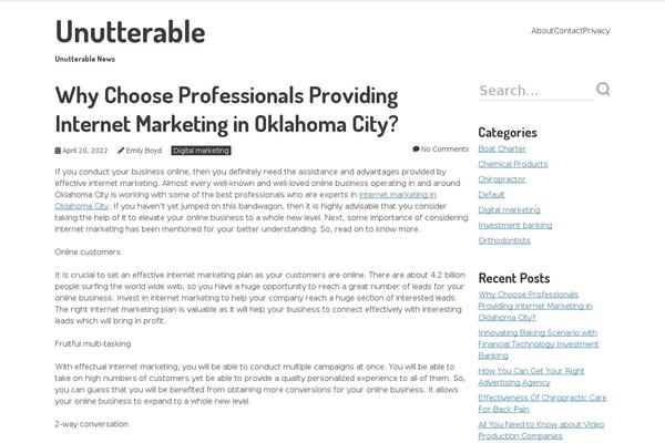 Ephemeris theme site design template sample