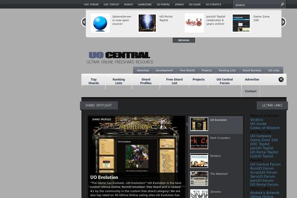 Continuum theme site design template sample