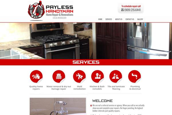 upaylesshandyman.com site used Customdesign