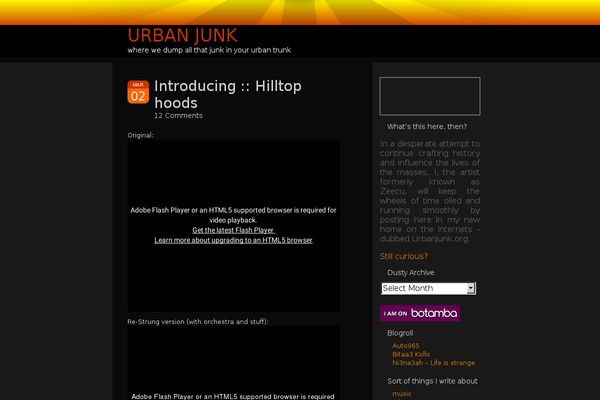 urbanjunk.org site used Sunburn-10