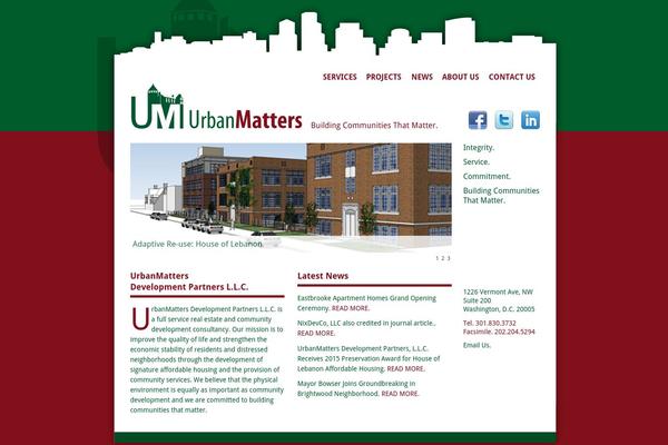Urban theme site design template sample