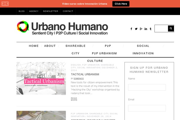 urbanohumano.org site used Urbanohumano