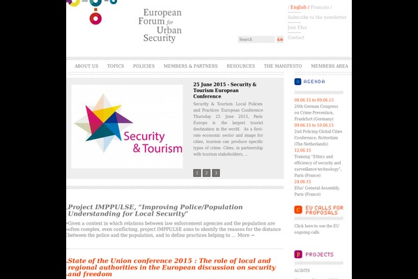 urbansecurity.org site used Efus