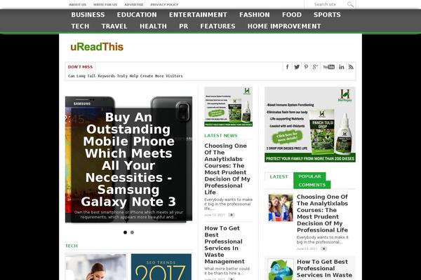 Mission News theme site design template sample