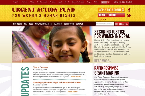 urgentactionfund.org site used Uaf