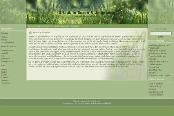 Nature theme site design template sample