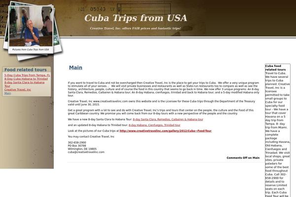 Travelogue theme site design template sample