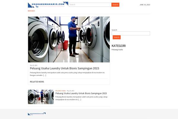 Bloggingpro theme site design template sample
