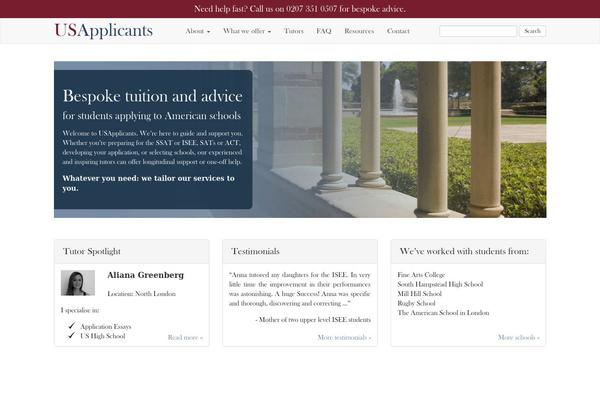 Roots theme site design template sample