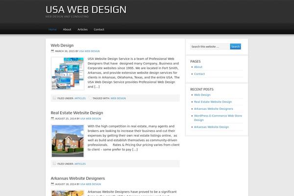 Magazine theme site design template sample