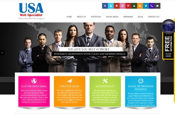 Usa theme site design template sample