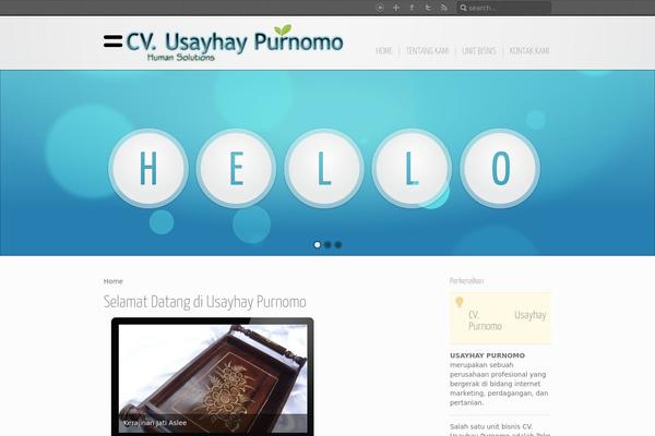 Inspire theme site design template sample