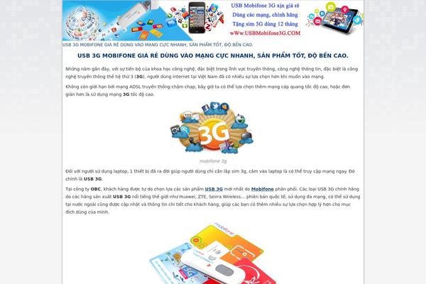 usbmobifone3g.com site used Landingpage