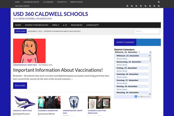 Site using Google Calendar Widget plugin