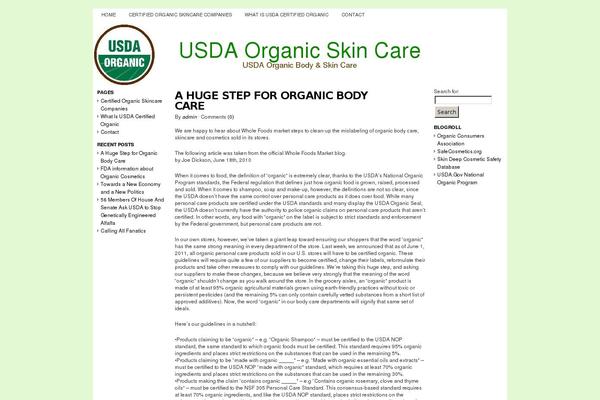 usdaorganicskincare.com site used Flexxcanvas-arial