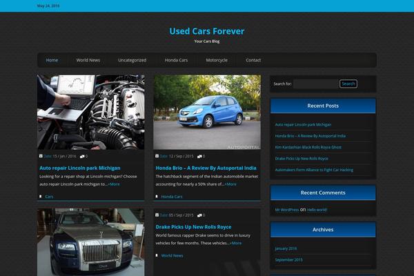 CarZine theme site design template sample