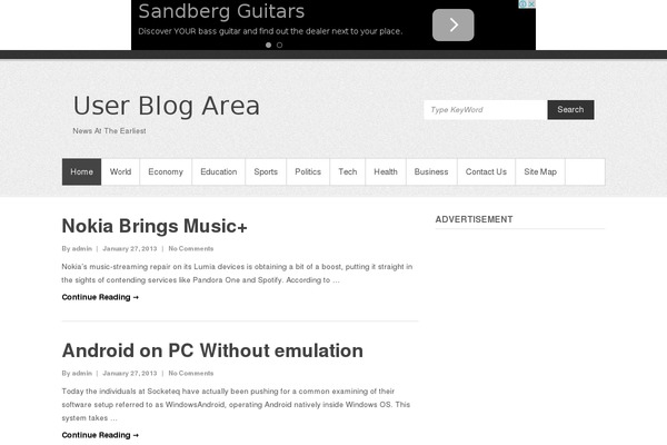 Simple Catch theme site design template sample