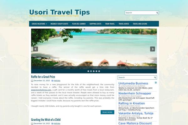 iTravel theme site design template sample