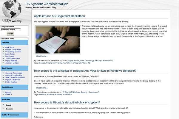 WikiWP theme site design template sample