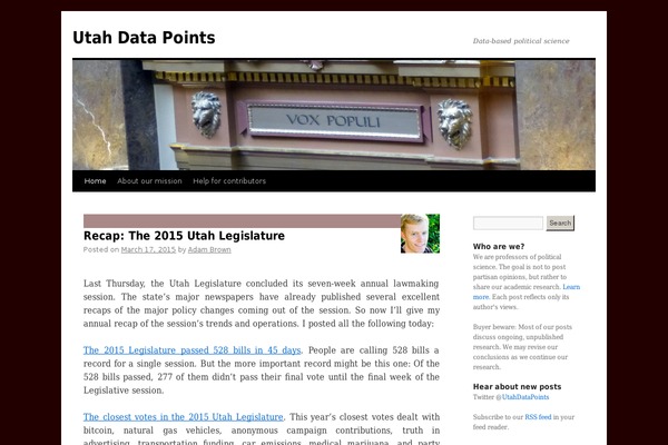 Twenty Ten theme site design template sample