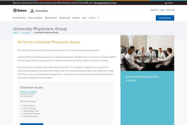 utexasphysicians.com site used Seton