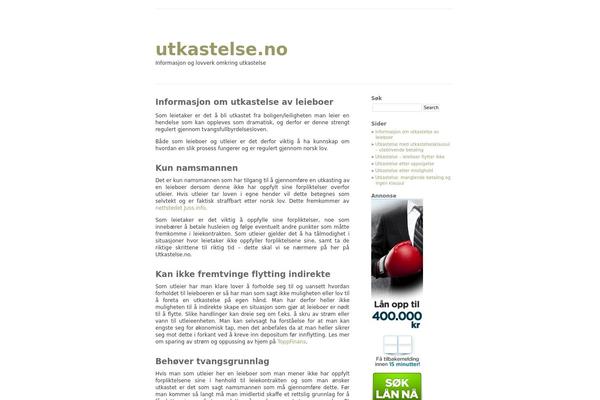 utkastelse.no site used minimalism