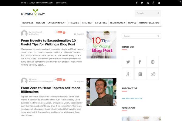 utmostarray.com site used Blogit-wp
