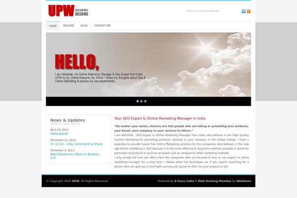 uttarpradeshweb.com site used Theme_101