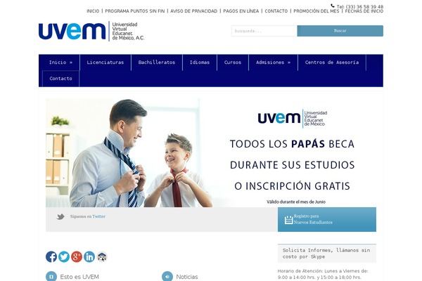 uvem.edu.mx site used Grand College
