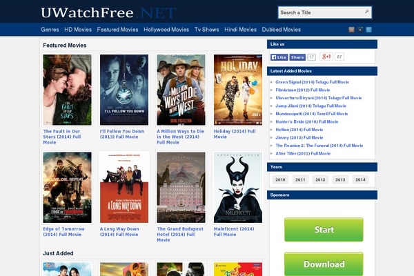 uwatchfree.net site used Visual-plus